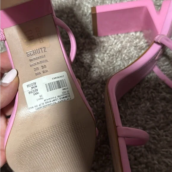 SCHUTZ Pink Strappy Heels - Picture 5 of 5